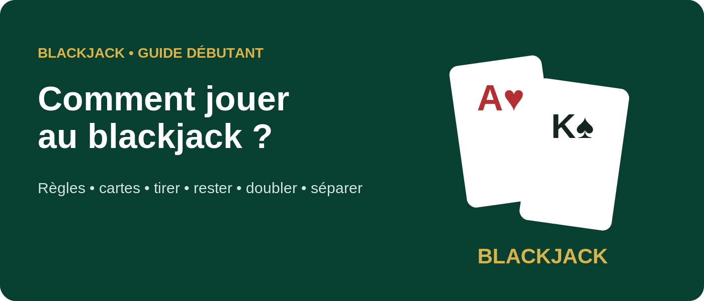 Comment jouer au blackjack : règles, valeur des cartes et décisions