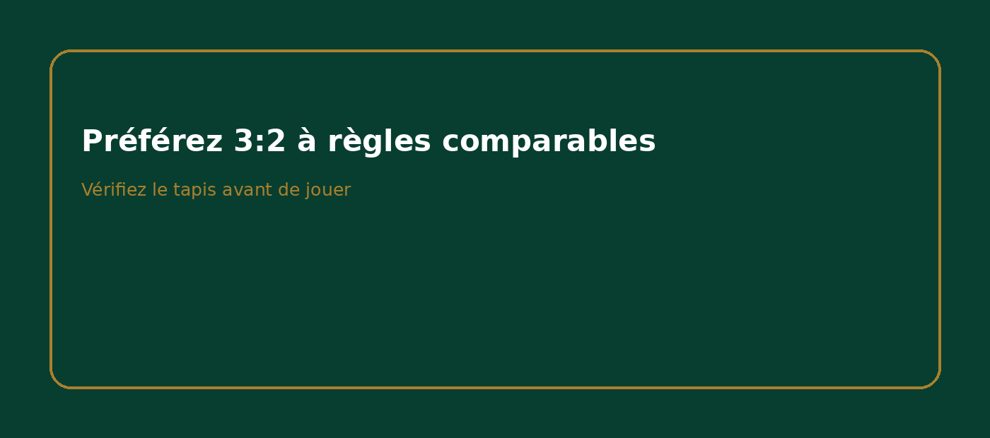 Résumé blackjack 3:2 contre 6:5