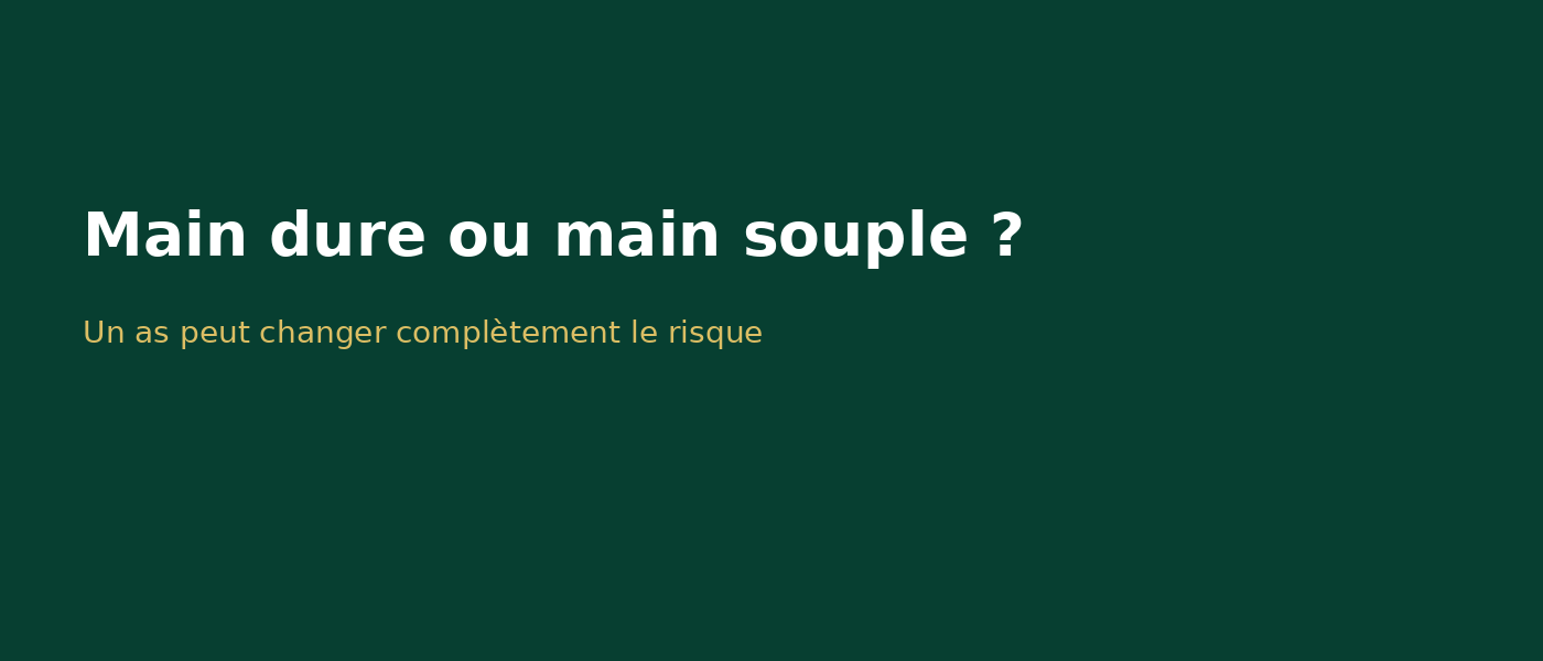 Différence entre main dure et main souple au blackjack