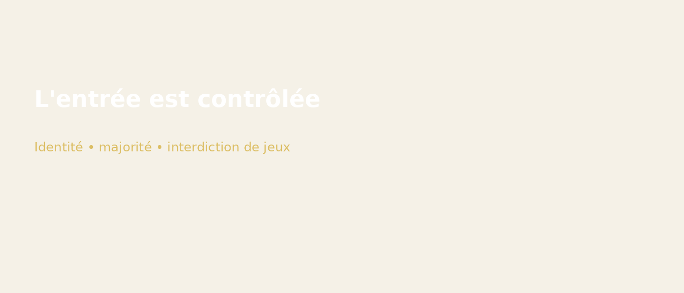 Contrôle d'identité à l'entrée des salles de jeux