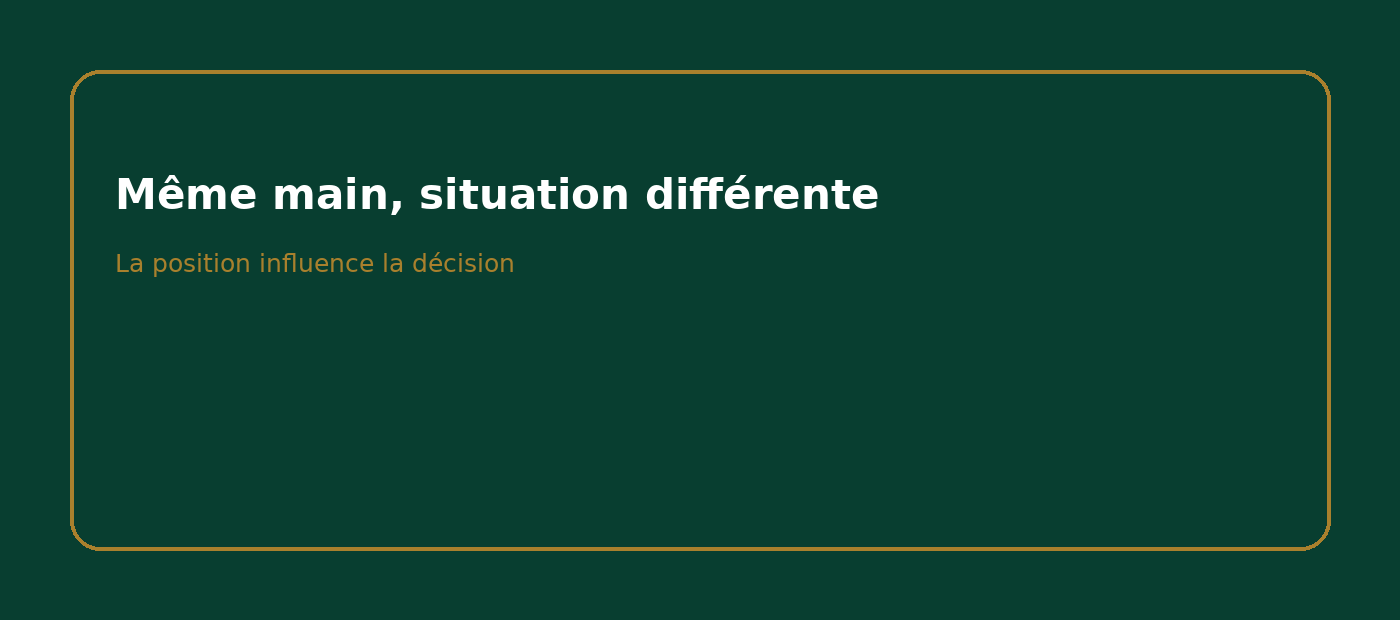 Résumé position au poker